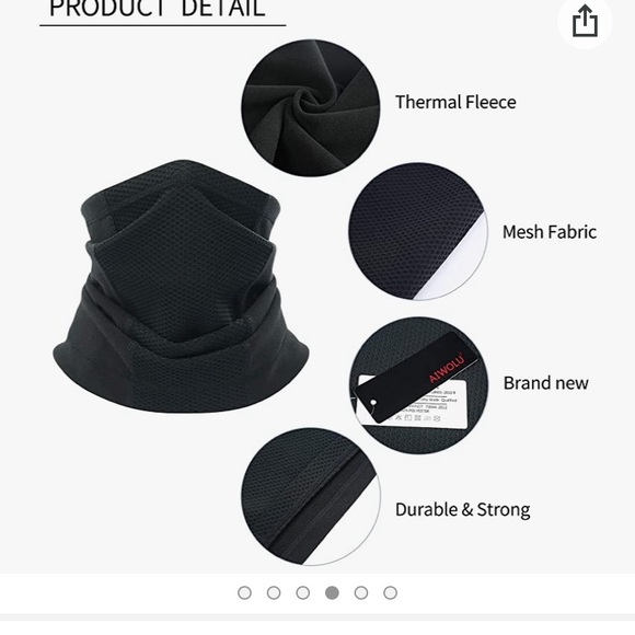 3/$27 Winter Neck Gaiter Warmer Windproof Face Mask skiing Running Outdoor Scarf - Picture 2 of 7